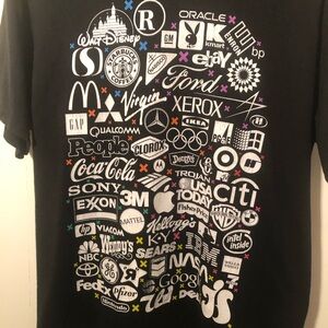 Vintage black logo shirt . Made in USA 100% cotton . See up close pictures.